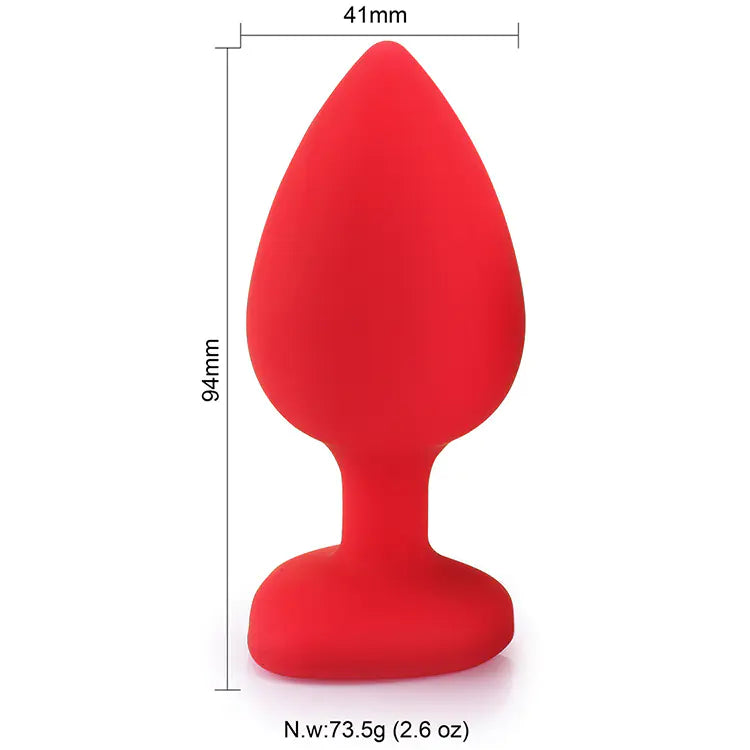 Silicone Heart-Shaped Anal Plug for Adult Pleasure