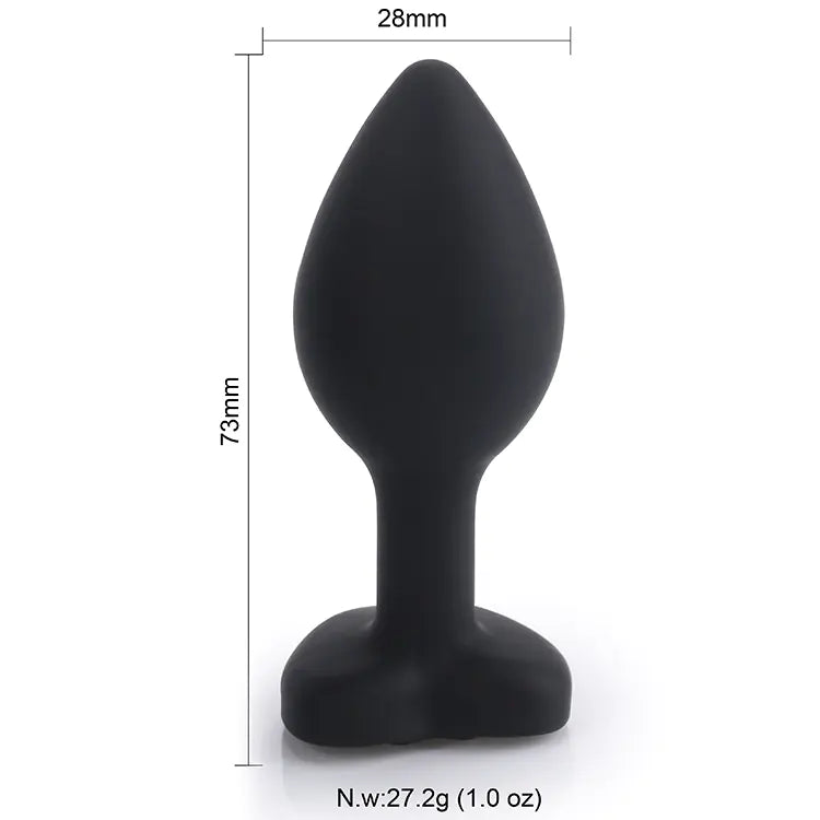Silicone Heart-Shaped Anal Plug for Adult Pleasure