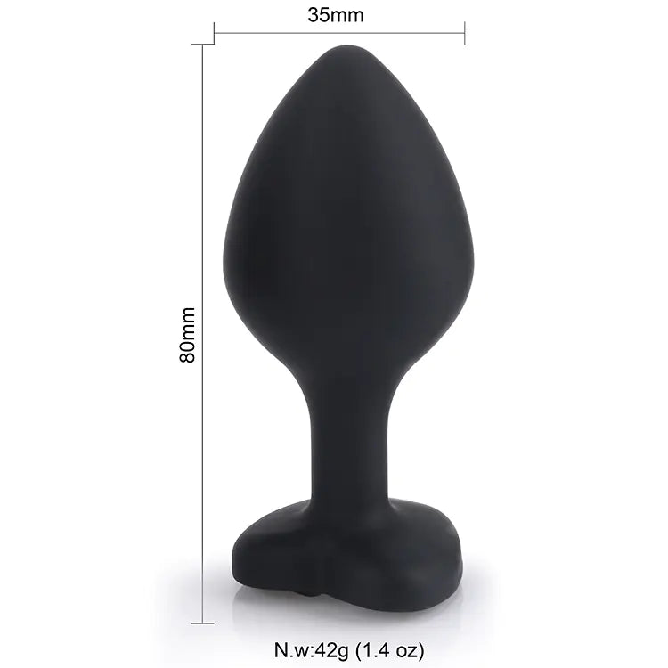 Silicone Heart-Shaped Anal Plug for Adult Pleasure