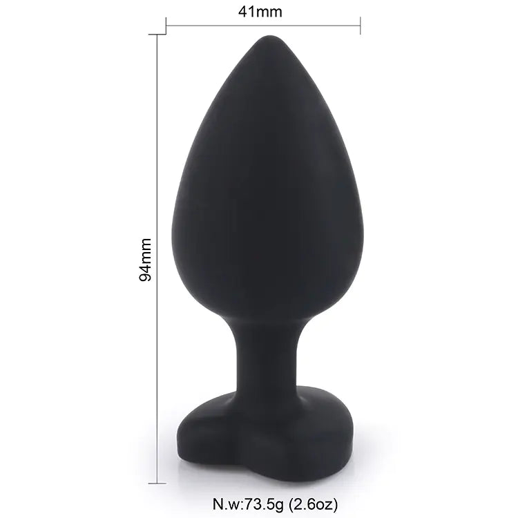 Silicone Heart-Shaped Anal Plug for Adult Pleasure