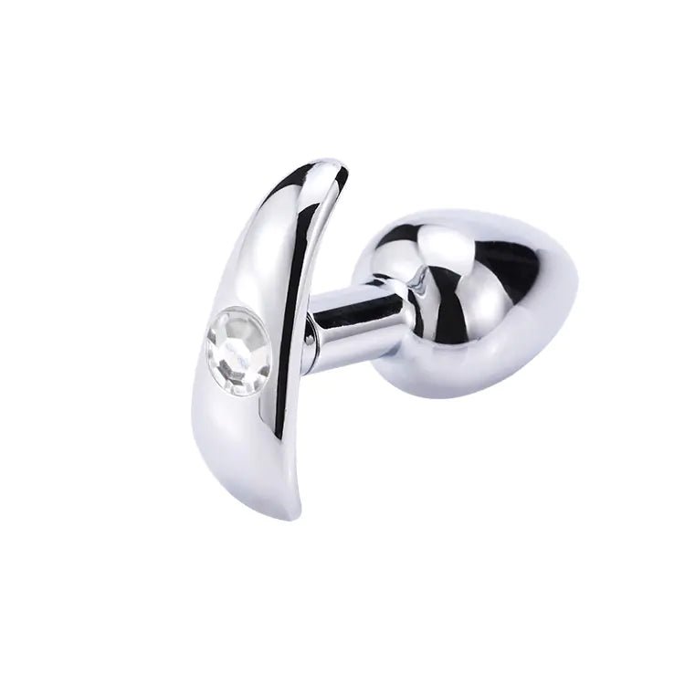 Metal Anal Plug with Beads for Outdoor Use