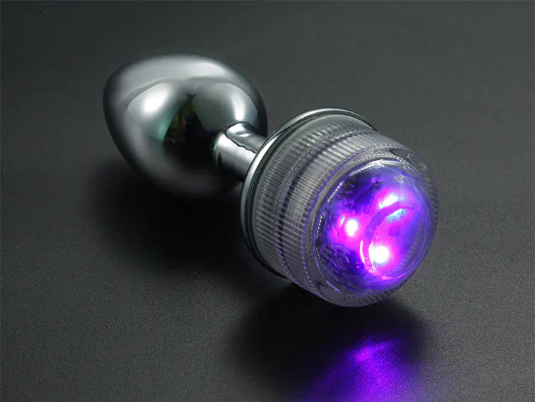 Remote Control Color-Changing Metal Anal Plug