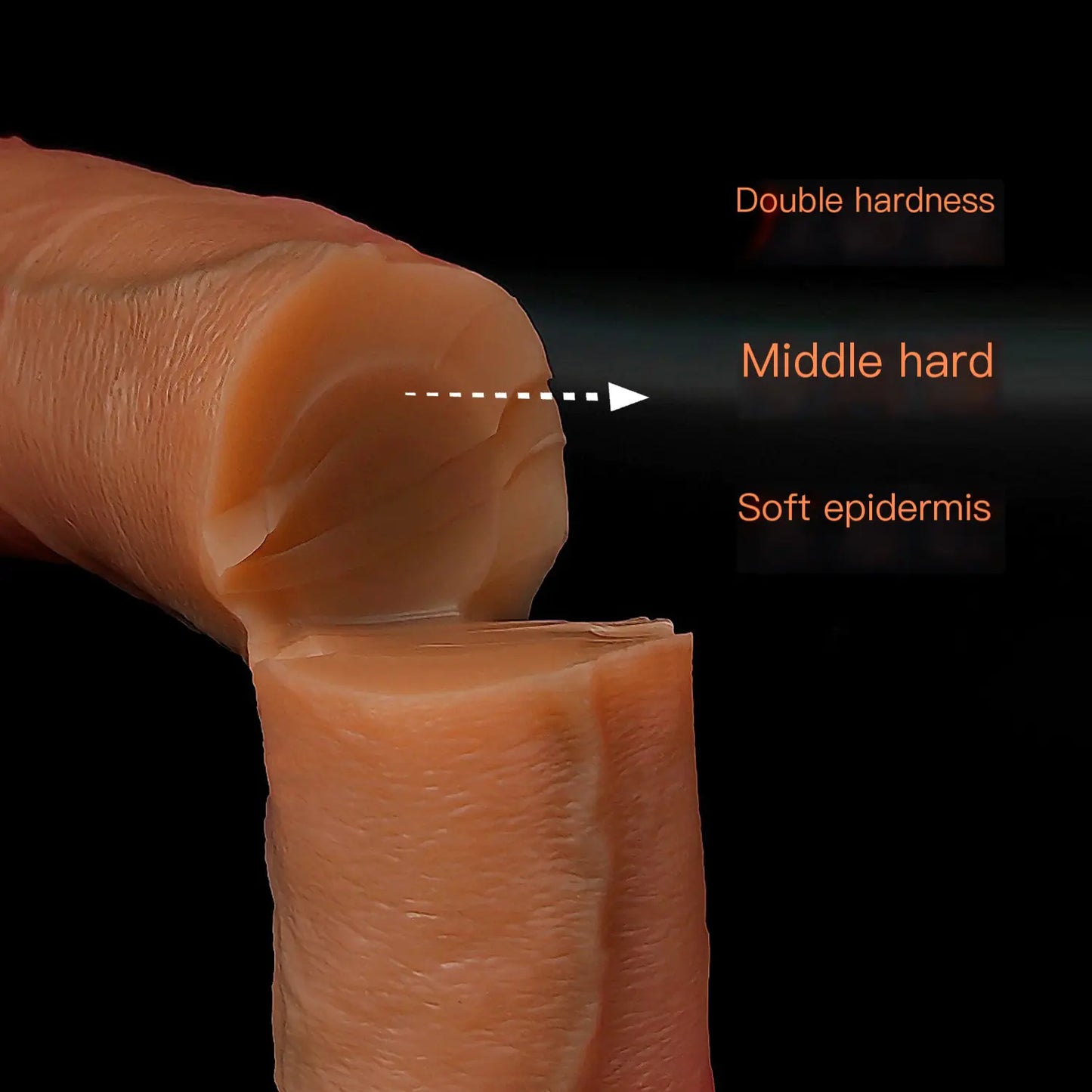 Soft Black Realistic Dildo for Female Pleasure