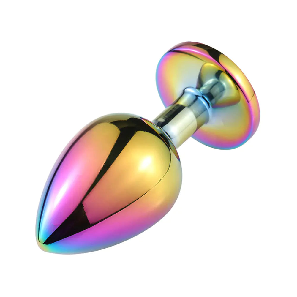 Metallic Colorful Anal Plug for Couples' Pleasure Toys