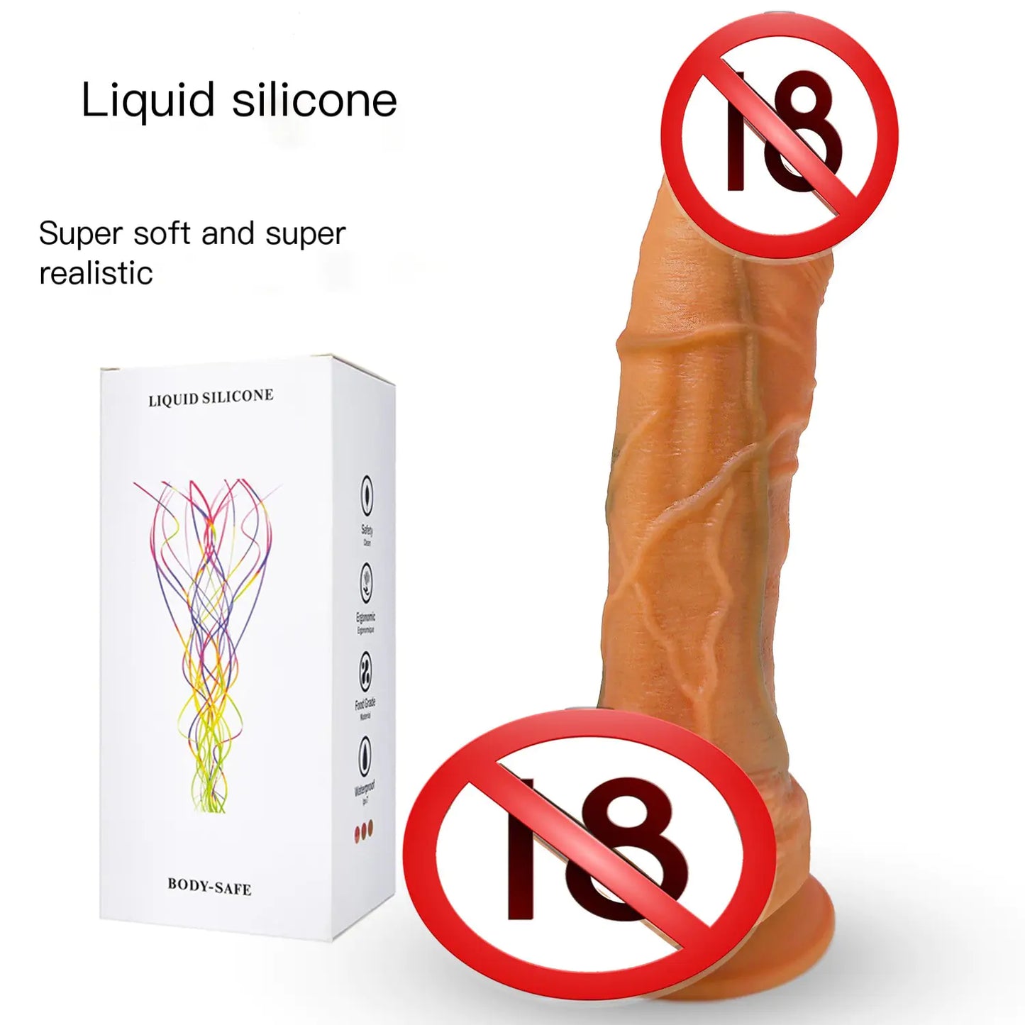 Soft Black Realistic Dildo for Female Pleasure